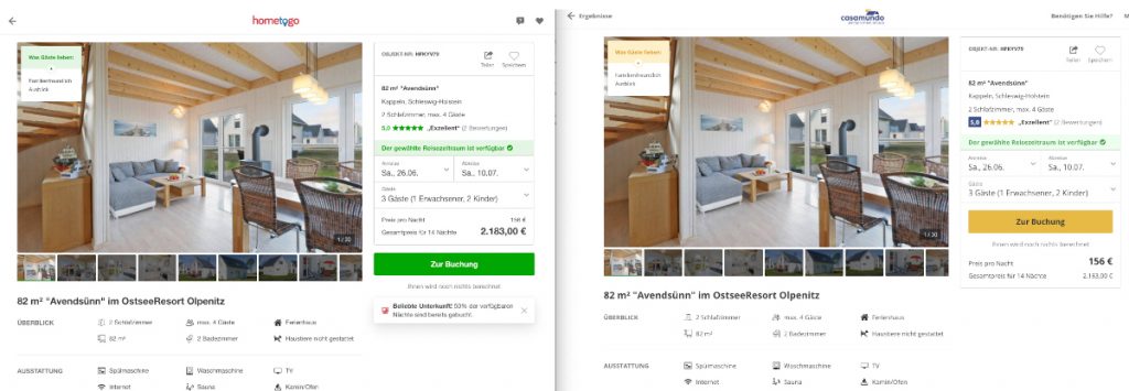 Portale zur Ferienhaussuche ähneln sich stark