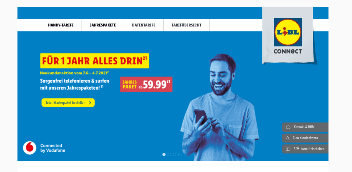 Jahrestarife Lidl Connect