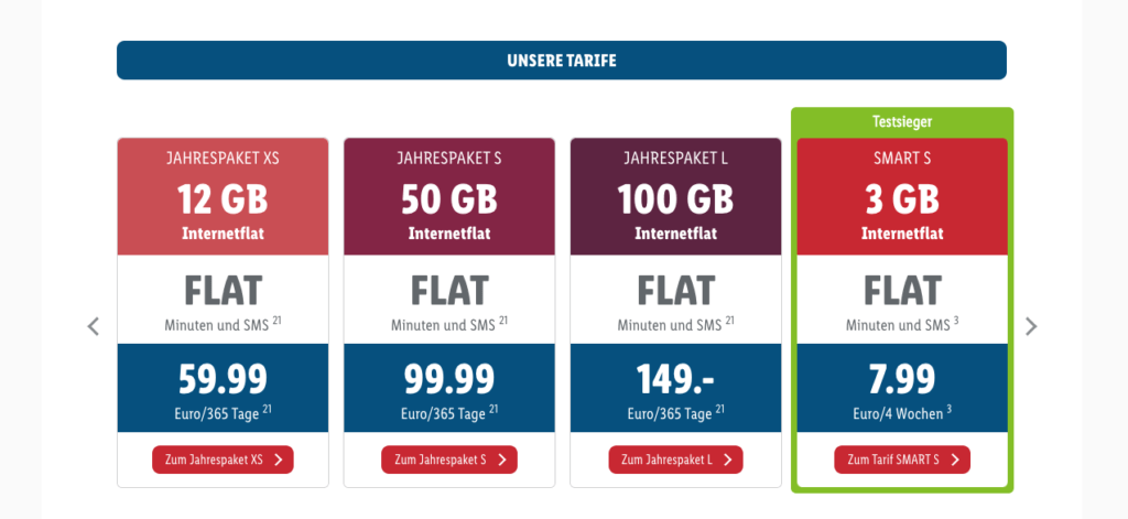 Lidl Connect Tarife