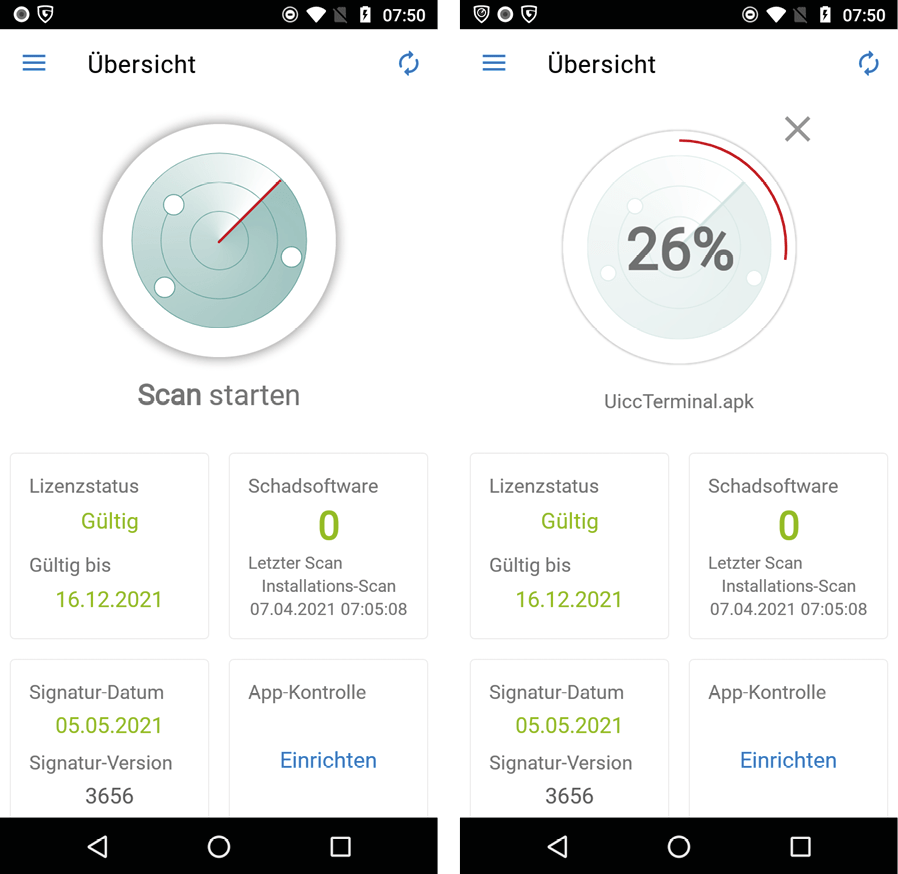 Virenschutz für Handy bietet auch GDATA