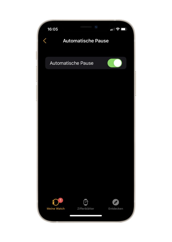 Apple Watch Auto-Pause einrichten