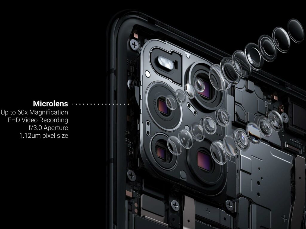 Oppo Find X3 Pro Mikroskop Kamera Aufbau