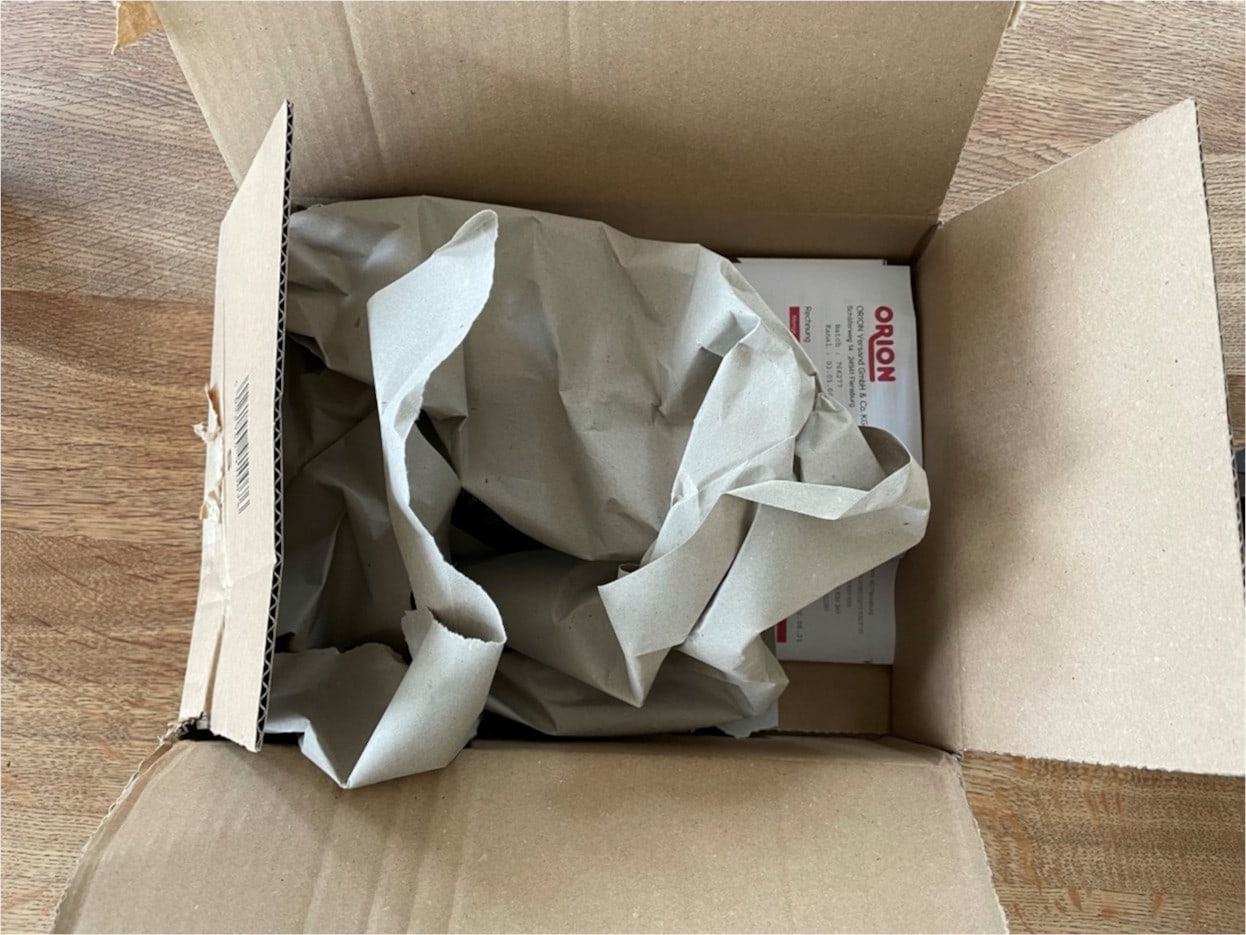 Paket von Orion geöffnet