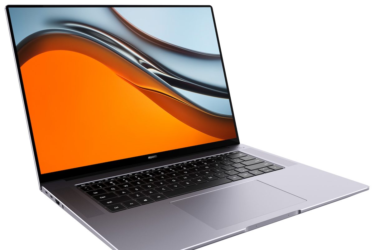 Das Huawei Matebook 16 von schräg vorne