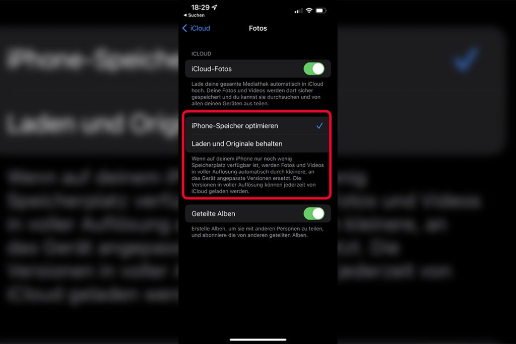 iPhone Speicher optimieren