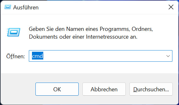 Screenshot weißes Fenster mit Einstellung