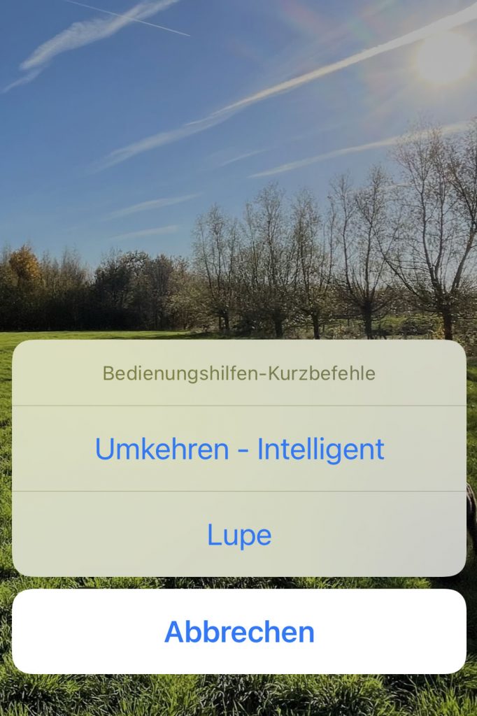 Lupe auf dem iPhone aufrufen