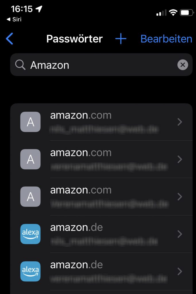 Siri Passwörter anzeigen lassen