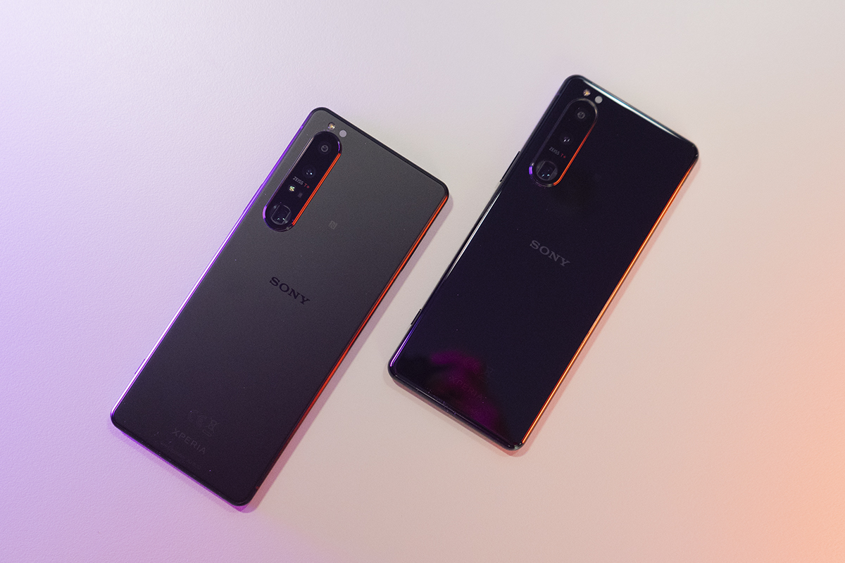 Sony Xperia 5 III und Xperia 1 III Rückseiten