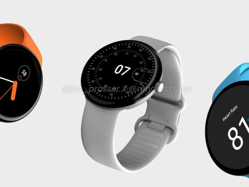 Ein Renderbild der Google Watch