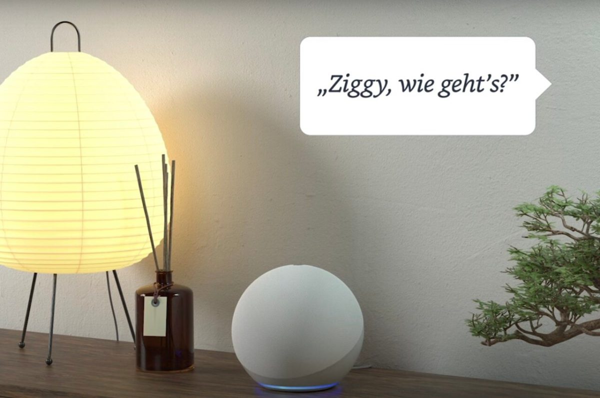 Ein Amazon Echo auf einem Tisch