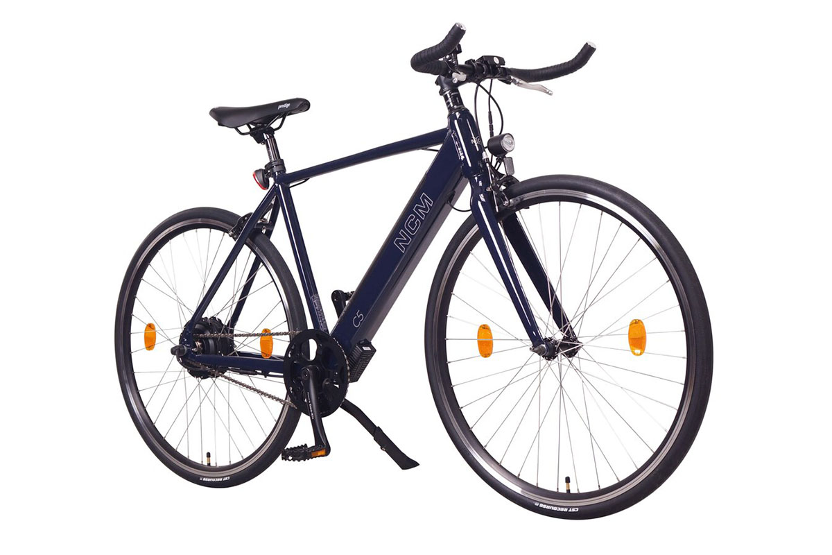 Das Singelspeed-E-Bike NCM C5 im Profil.