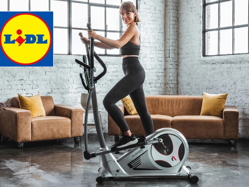 Fitnessgeräte bei Lidl: Frau auf Crosstrainer