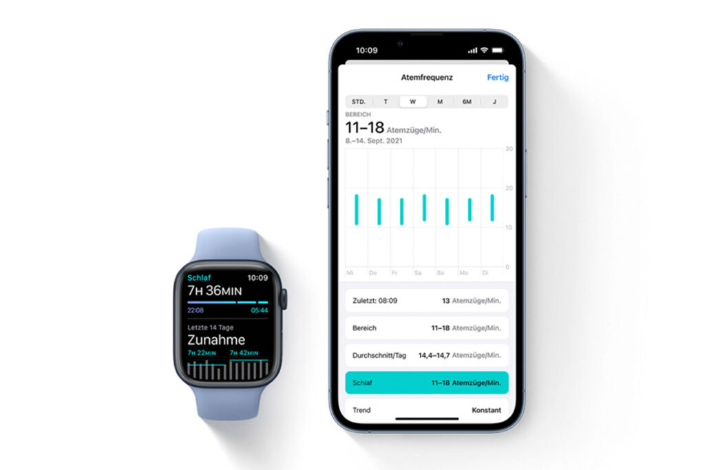 Schlaftrecking-App von WatchOS 8