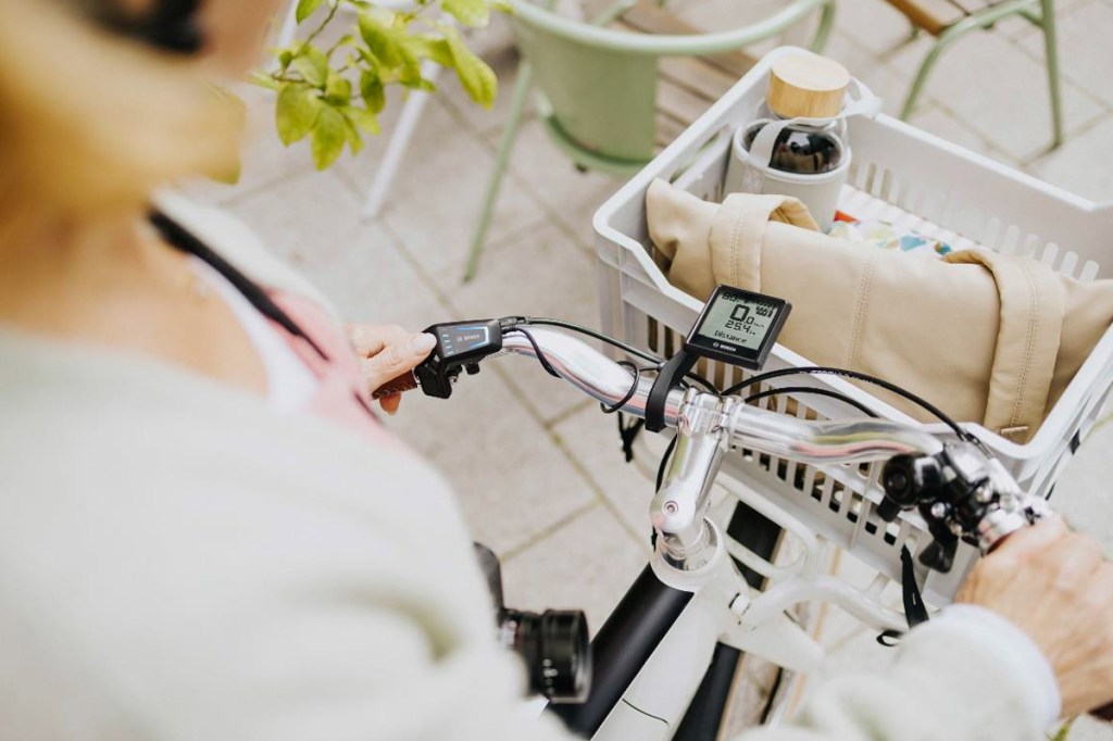 Blick auf ein Bosch E-Bike Display