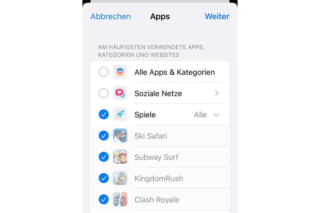 App-Nutzung festlegen iPhone