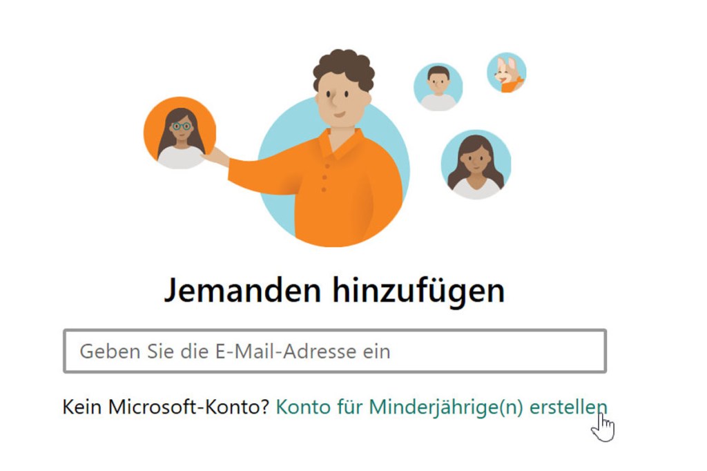 Kinder-Konto in Windows erstellen