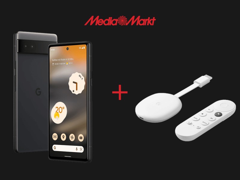Google Pixel 6a im Bundle mit Google Chromecast