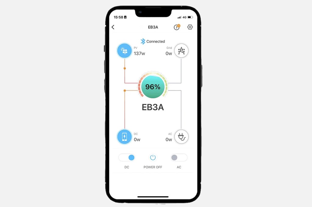 Ein Screenshot der Bluetti-App.