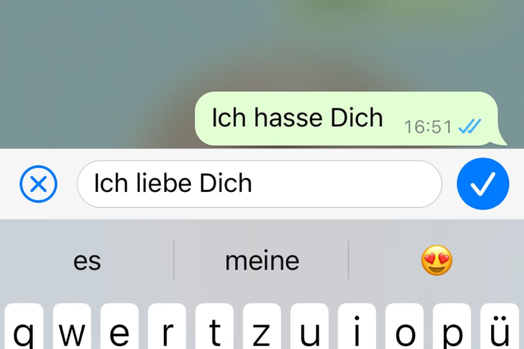 WhatsApp Nachrichten bearbeiten