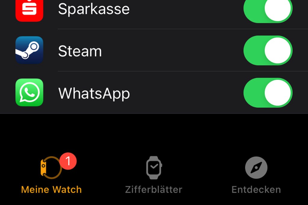 WhatsApp auf Apple Watch freischalten