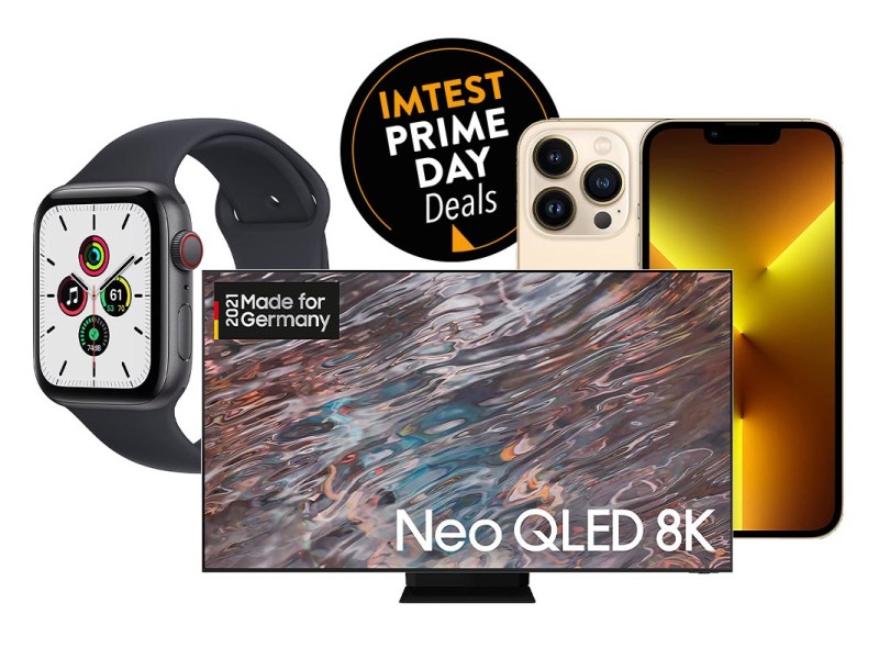 Verschiedene Produkte im Sale vor weißem Hintergrund