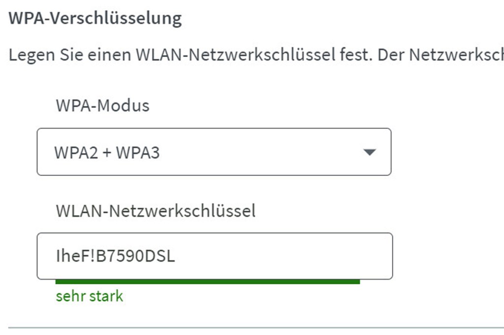 WLAN-Passwort ändern