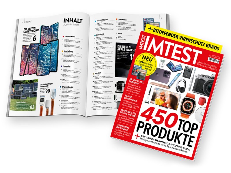 Die neue IMTEST-Ausgabe 05/22 vor weißem Hintergrund.