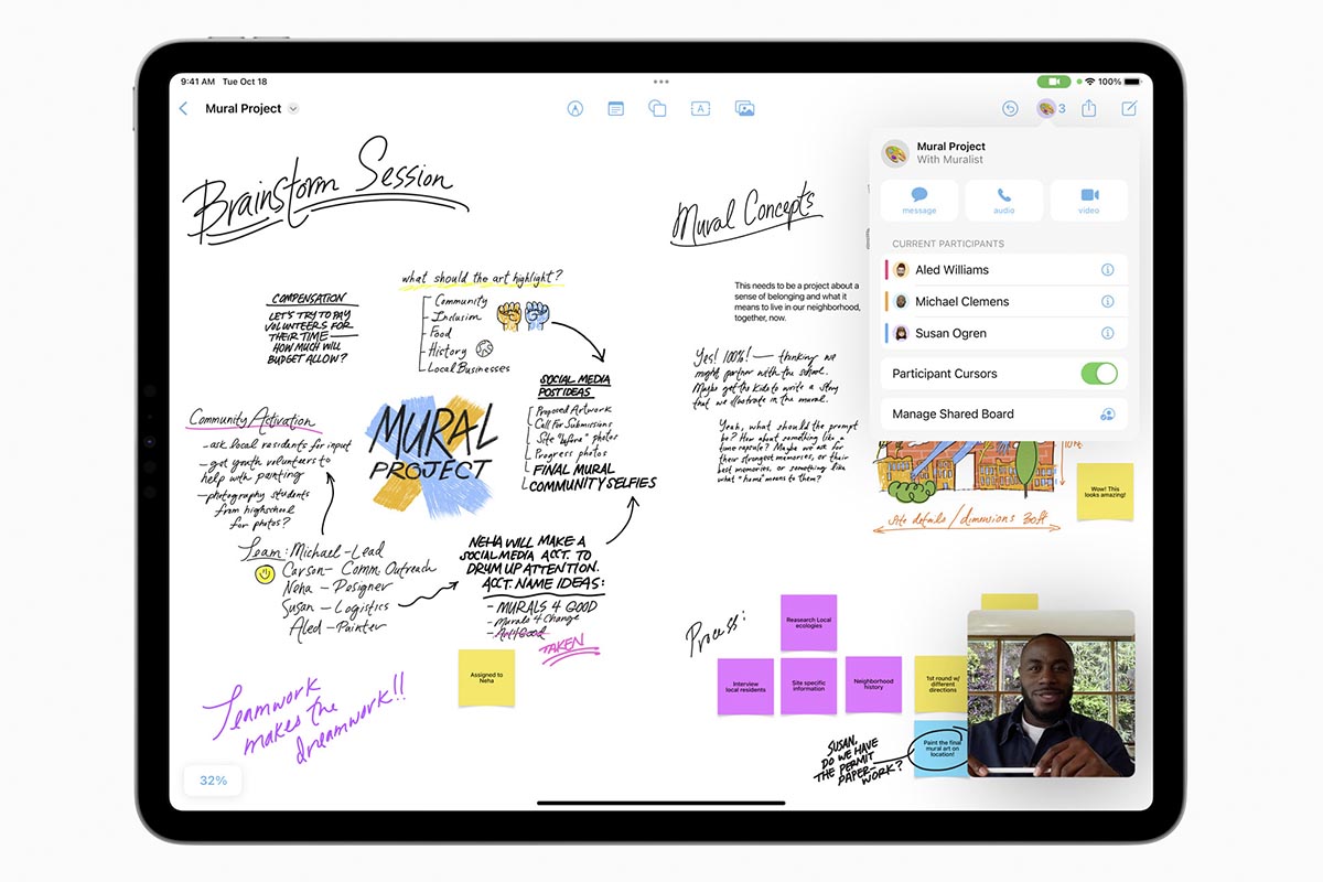 Apple Whiteboard App