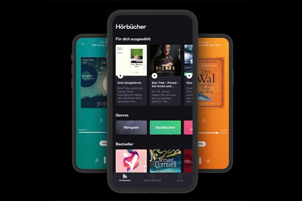 Ansichet der Deezer Audiobooks App