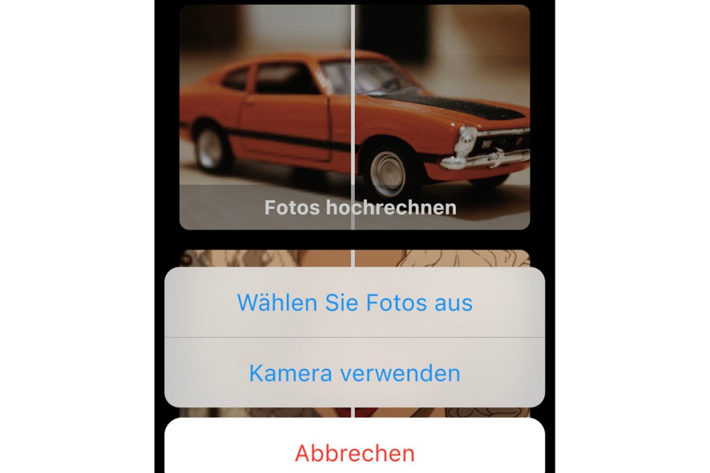 Handy Bilder mit Künstlicher Intelligenz hochrechnen