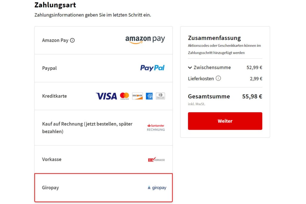 Giropay im Online-Shop