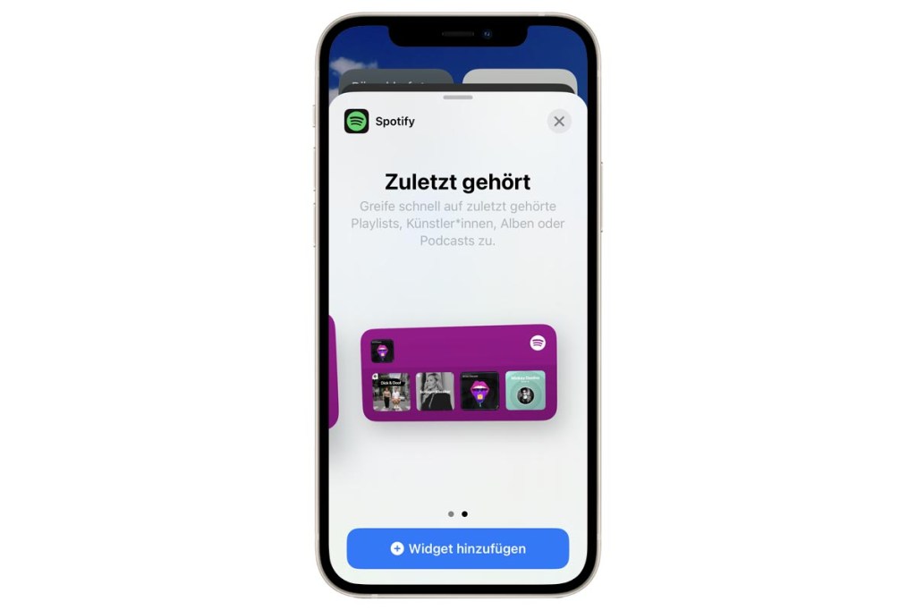 iPhone-Widget Spotify