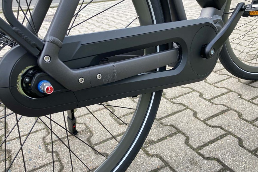 Nahaufnahme Kettenschutz am Fahrrad