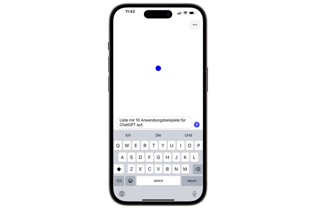 Screenshot der Apple-App von ChatGPT.