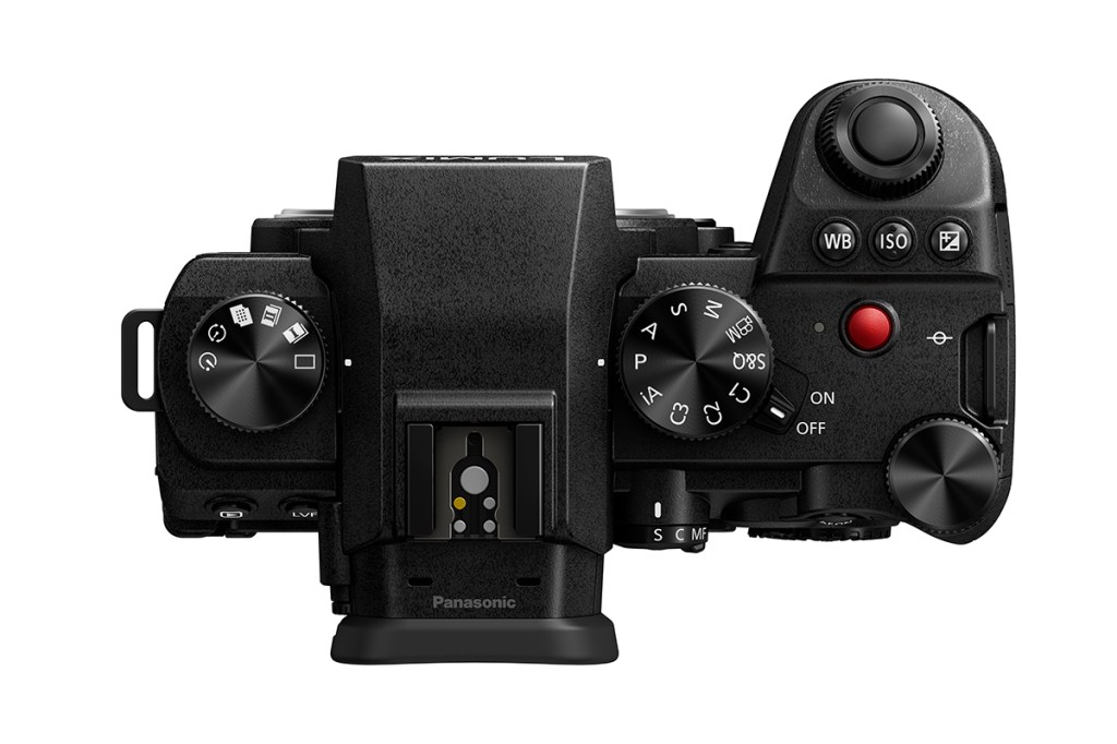 Panasonic Lumix S5II von Oben betrachtet Blick auf Bedienelemente