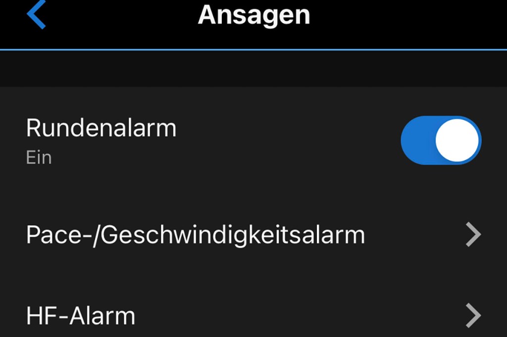 Garmin akustische Unterstützung