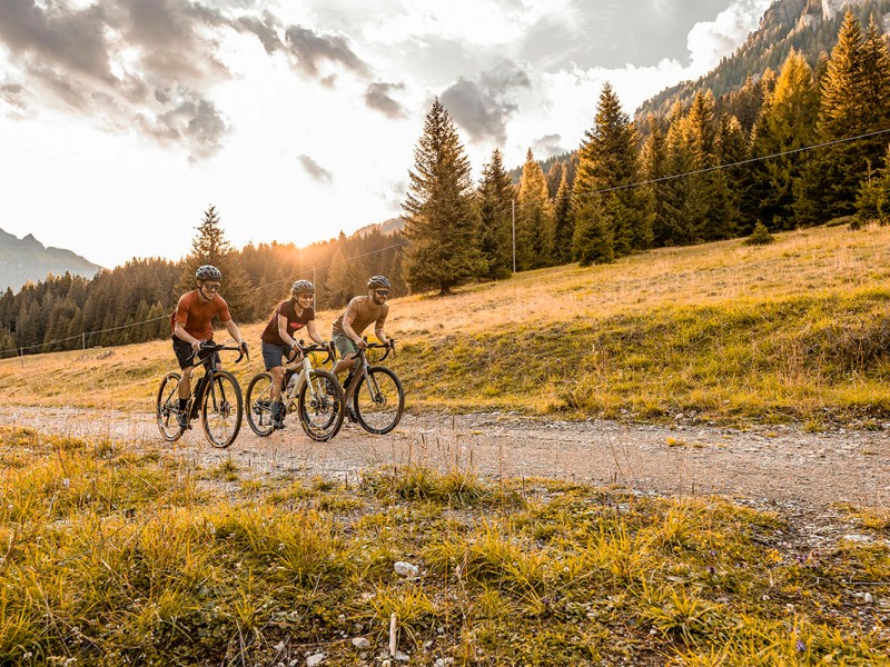 Menschen bei einer Fahrradtour mit Bike-Navis