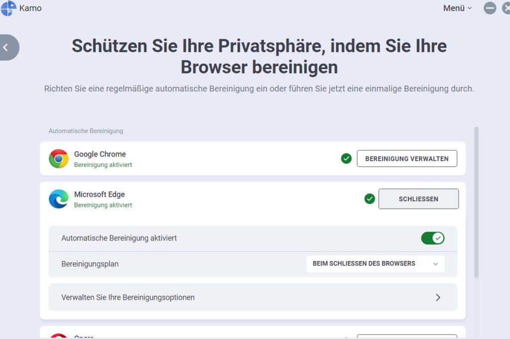 Kamo Browser-Schutz 1