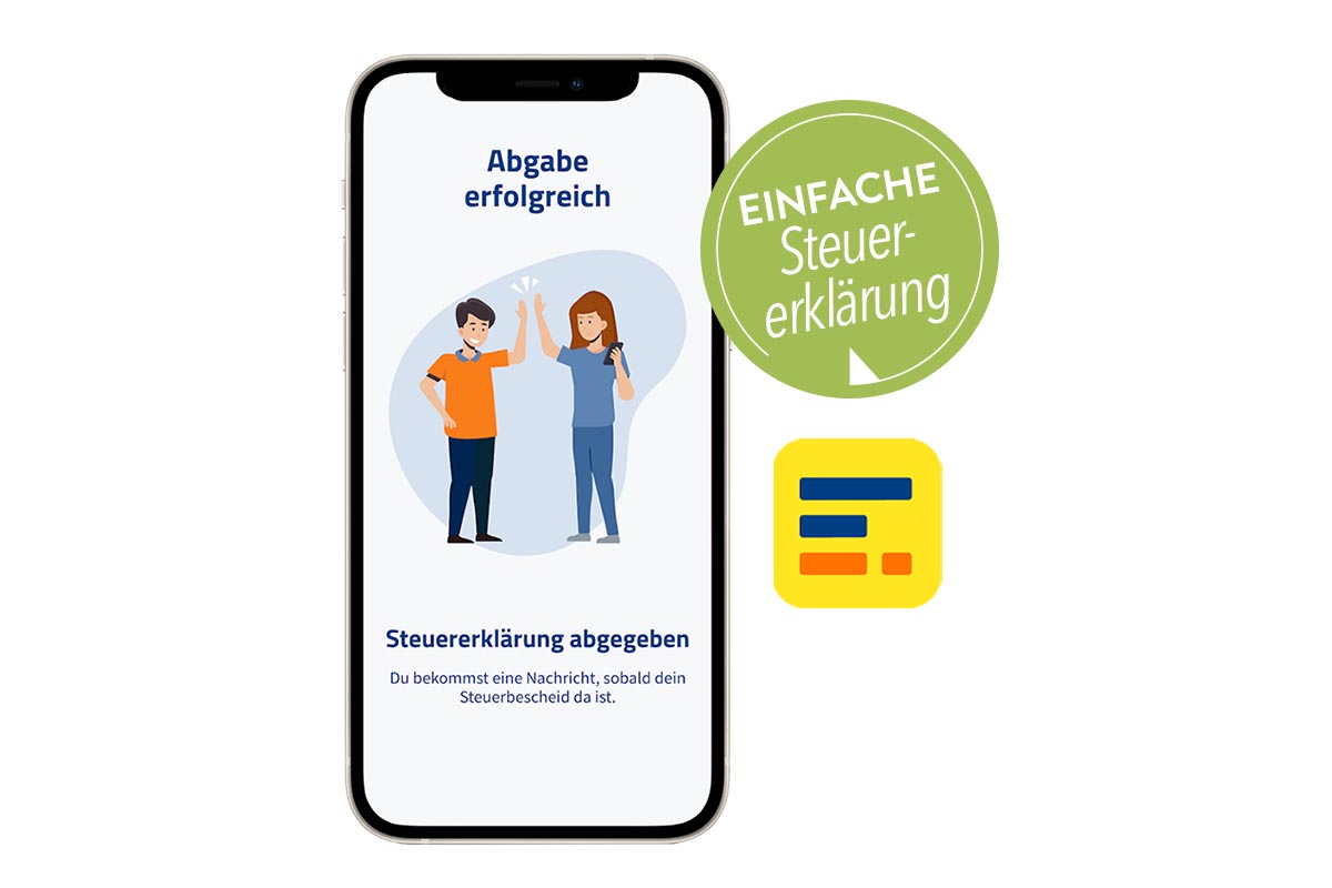 Smartphone mit geöffneter App von WISO.