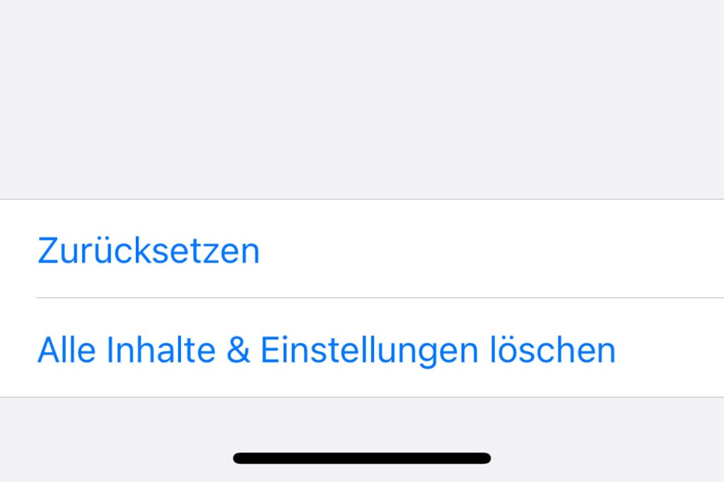 iPhone zurücksetzen