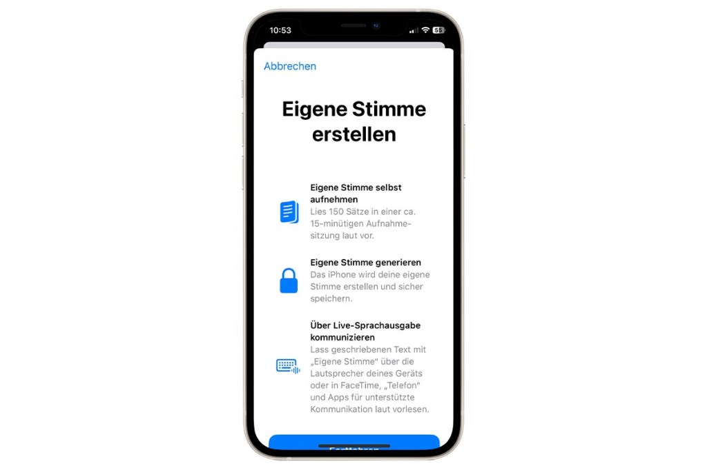 Eigene Stimme erstellen