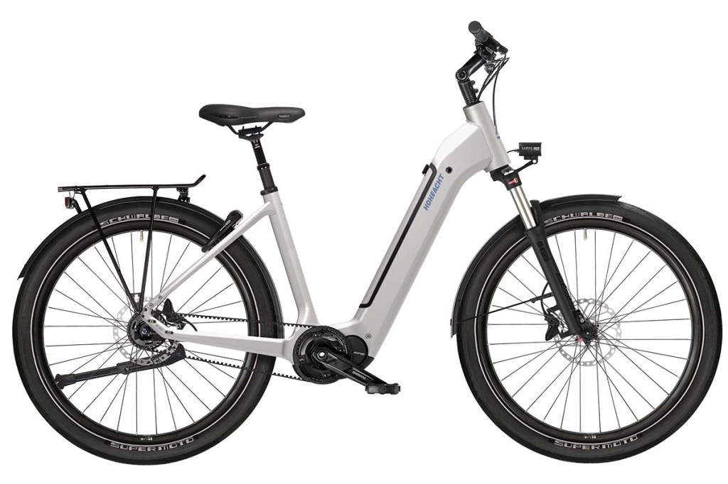 Productshot weißes E-Bike von HoheAcht