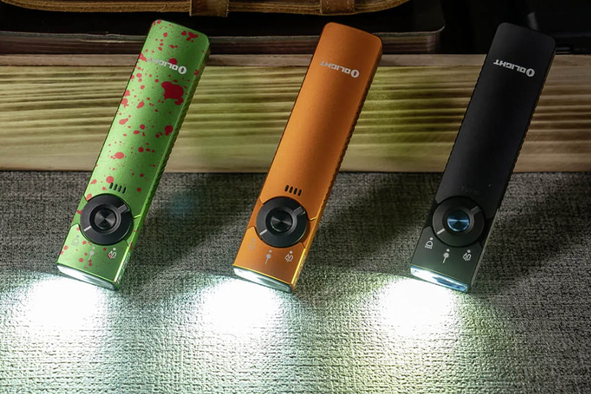 Dre Taschenlampen, orange, grün und schwarz