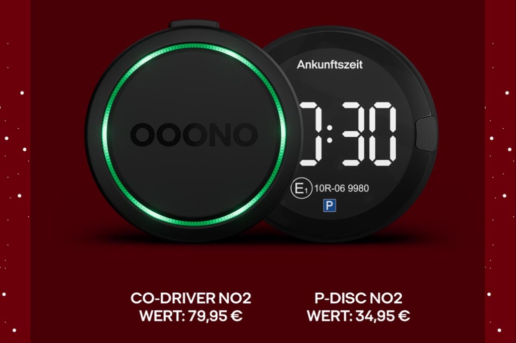 Der Ooono Co-Driver NO2 und die P-Disc NO2 nebeneinander