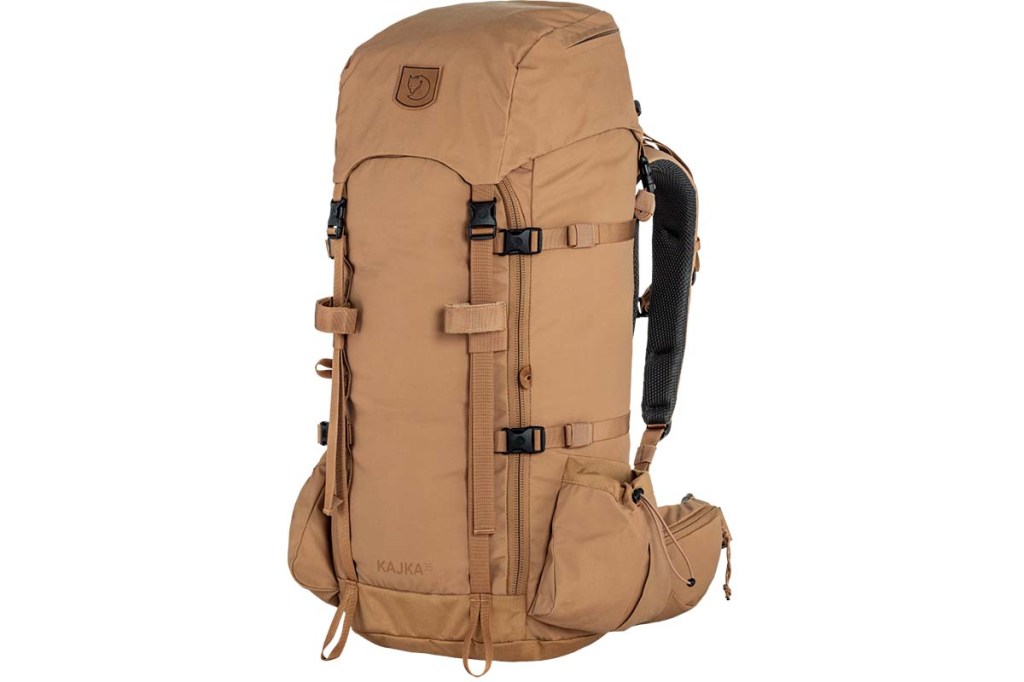 Productshot sandfarbener Trekkingrucksack