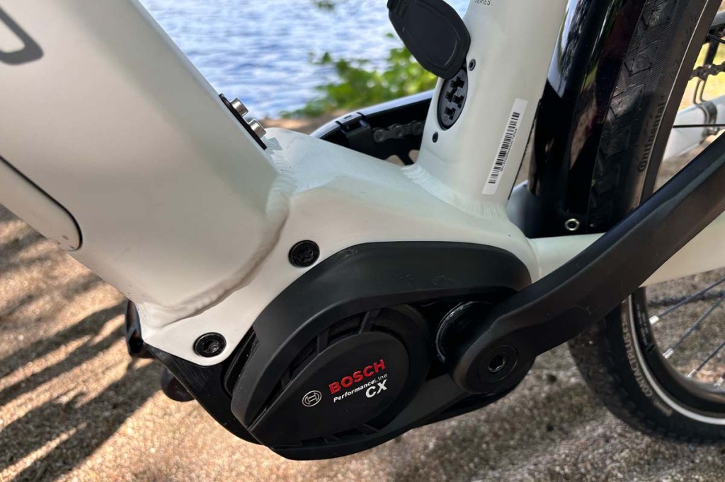 Nahaufnahme Motor eines E-Bikes