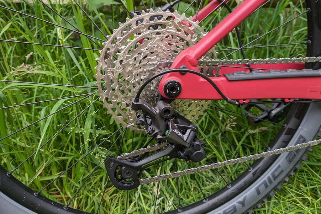 Nahaufnahme Schaltung bei einem E-Bike