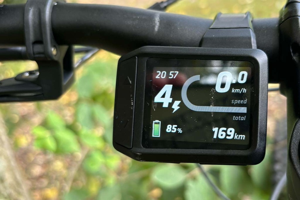 Nahaufnahme Display eines E-MTBs