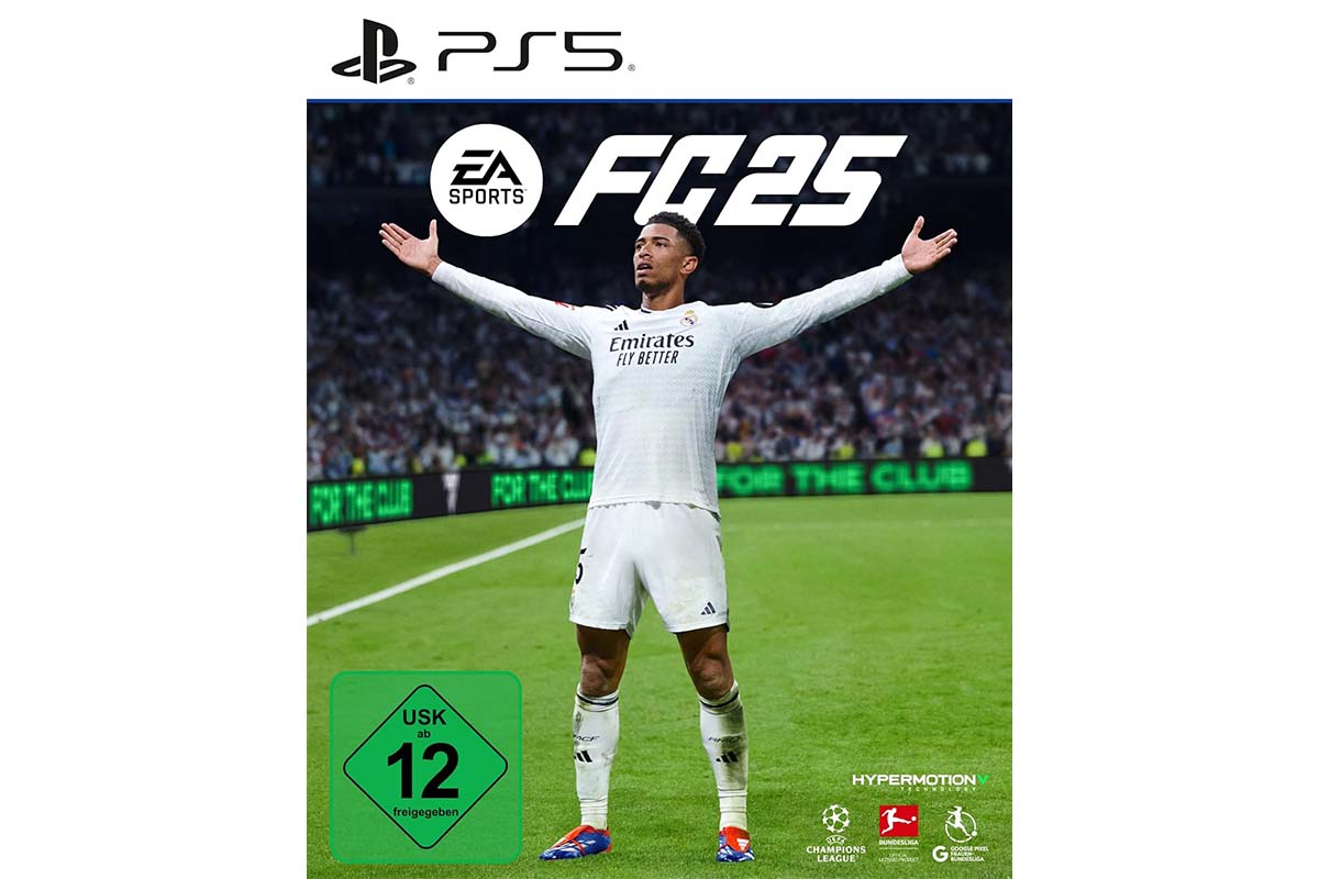 Bild zeigt den Titel des Computerspiels FC25